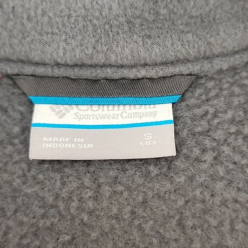 Columbia Two-Tone Red and Gray Fleece Jacket. Size Small 8 - Picture 2 of 8